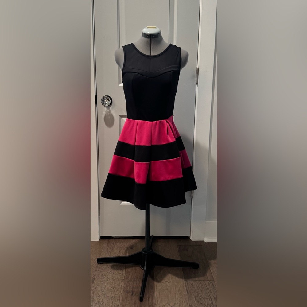 Trixxi Black and Pink Mini Dress